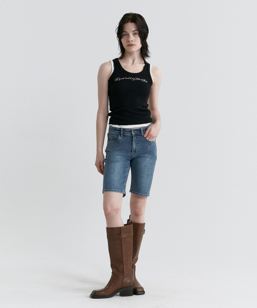 MAGOODGAN(メックウッドガン)の「バイク7959 スリムフィット ブラックショーツパンツ(デニムパンツ・レディース・その他・30/25/26/28)」の6枚目の写真