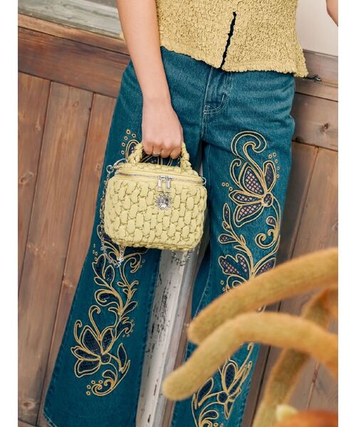 EVRIS（エヴリス）の「バニティーBAG（ショルダーバッグ・レディース・イエロー/ブラック・FREE）」の3枚目の写真