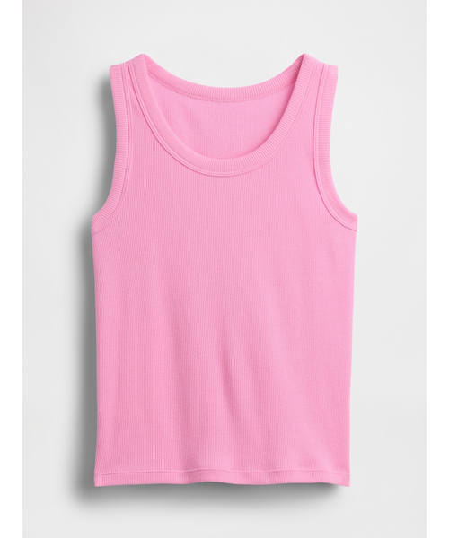 GAP（ギャップ）の「リブ スクープネック タンクトップ (キッズ)（タンクトップ・キッズ・ピンク/ホワイト×ネイビー/オフホワイト/ブルー/ライトブルー・160cm/150cm/130cm/120cm/110cm/140cm）」の8枚目の写真