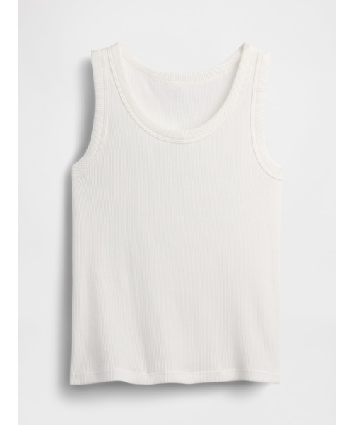 GAP（ギャップ）の「リブ スクープネック タンクトップ (キッズ)（タンクトップ・キッズ・ピンク/ホワイト×ネイビー/オフホワイト/ブルー/ライトブルー・160cm/150cm/130cm/120cm/110cm/140cm）」の9枚目の写真