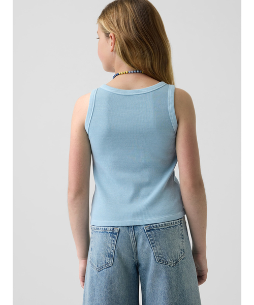GAP（ギャップ）の「リブ スクープネック タンクトップ (キッズ)（タンクトップ・キッズ・ピンク/ホワイト×ネイビー/オフホワイト/ブルー/ライトブルー・160cm/150cm/130cm/120cm/110cm/140cm）」の13枚目の写真