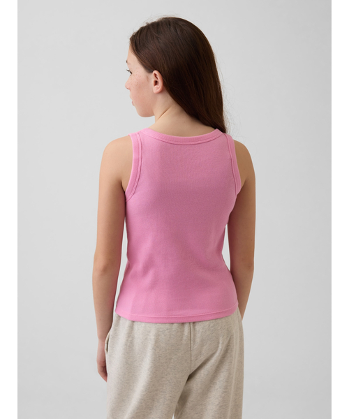 GAP（ギャップ）の「リブ スクープネック タンクトップ (キッズ)（タンクトップ・キッズ・ピンク/ホワイト×ネイビー/オフホワイト/ブルー/ライトブルー・160cm/150cm/130cm/120cm/110cm/140cm）」の14枚目の写真