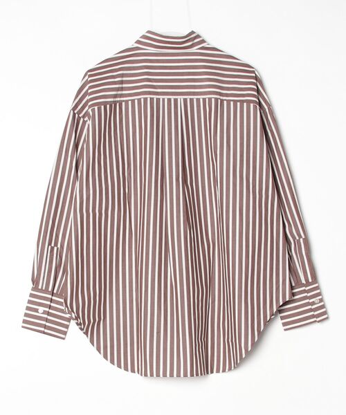 THE FLATS（ザフラッツ）の「ST:THE FLATS STRIPE BIG SHIRT / ストライプ ビッグシャツ（シャツ/ブラウス・レディース・ブラウン・FREE）」の7枚目の写真