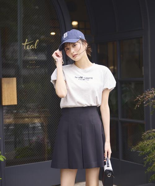 PROPORTION BODY DRESSING（プロポーションボディドレッシング）の「【加藤栞さん着用】パフスリーブロゴＴシャツ / 1216160404（Tシャツ/カットソー・レディース・ホワイト/ネイビー/グレー・FREE）」の4枚目の写真