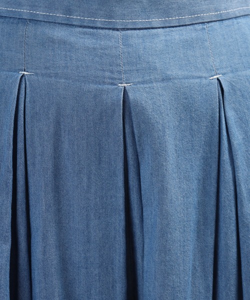 EGLANTINE(エグランティーヌ)の「EGLANTINE タックワイド テンセルデニムパンツ(デニムパンツ・レディース・ネイビー/ブルー・40)」の22枚目の写真