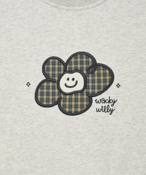 Wacky WiLLy(ワッキーウィリー)の「ウィメンズチェックリリークロップスウェットオートミール(スウェット・レディース・その他・F)」の5枚目の写真