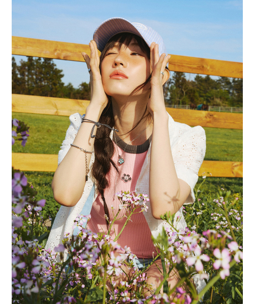 Wacky WiLLy(ワッキーウィリー)の「ウーマンズ配色スリーブレスピンク(Tシャツ/カットソー・レディース・その他・F)」の1枚目の写真