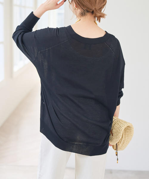 Spick & Span（スピックアンドスパン）の「《接触冷感 / 》ICE FINE Vネックカーディガン（カーディガン/ボレロ・レディース・ブラウン/オレンジ/ネイビー/ベージュ・FREE）」の17枚目の写真