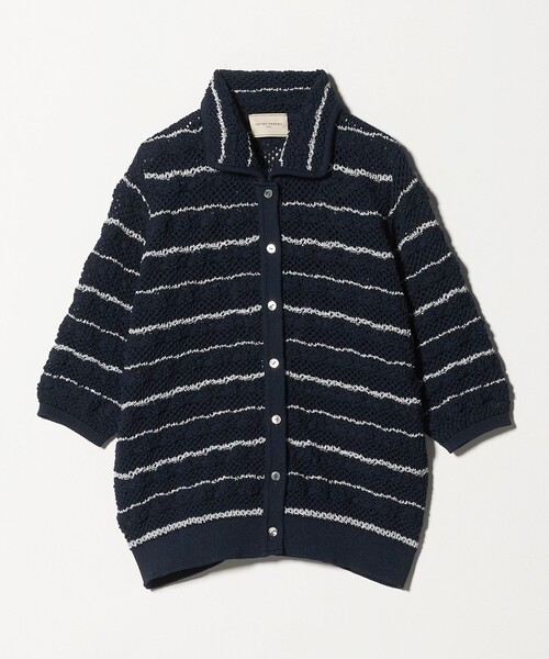 UNITED ARROWS(ユナイテッドアローズ)の「YTM ラメ ニットポロ カーディガン ‐ウォッシャブル‐(ニット/セーター・レディース・ブラック/オフホワイト/ネイビー・FREE)」の17枚目の写真