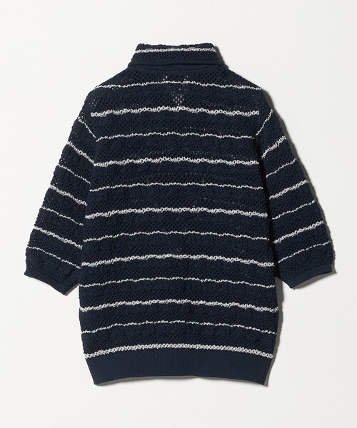 UNITED ARROWS(ユナイテッドアローズ)の「YTM ラメ ニットポロ カーディガン ‐ウォッシャブル‐(ニット/セーター・レディース・ブラック/オフホワイト/ネイビー・FREE)」の16枚目の写真