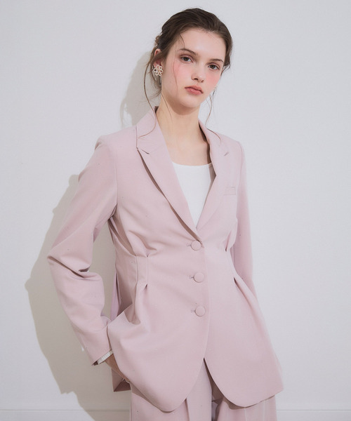 ROYAL PARTY（ロイヤルパーティー）の「【20th】ウエストシェイプラインストーンジャケット（テーラードジャケット・レディース・ブラック/ピンク/グレー・FREE）」の18枚目の写真