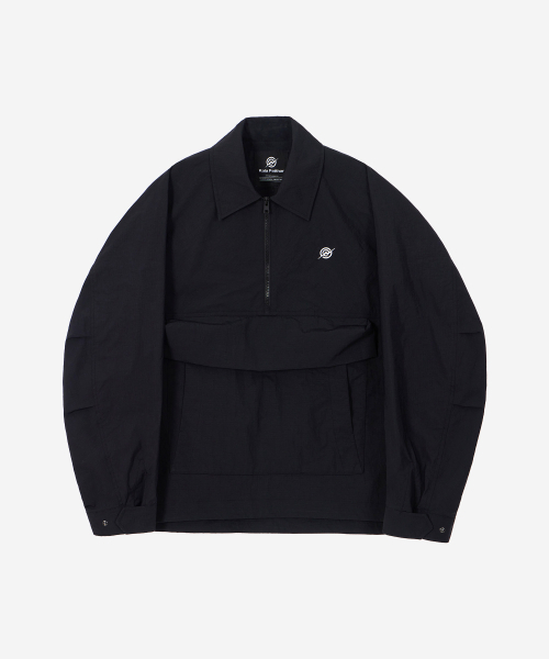 KALAPATTHAR(カラパタール)の「Nylon Taslan Half Zip-Up Anorak Jacket - BLACK(ナイロンジャケット・メンズ・その他・MEDIUM/LARGE)」の5枚目の写真