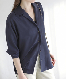 ラトータリテ　La TOTALITE  ネイビー　トップス　新品 ウールカシミヤVネックプルオーバー（ニット／セーター）｜La Totalite
