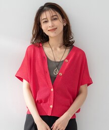 【洗える/清涼感】ドライタッチスリーブレスカーディガン