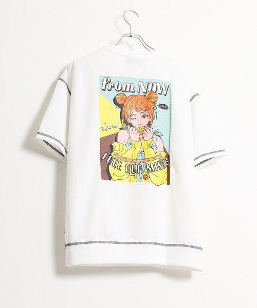 FUNALIVE(ファンアライブ)の「発泡プリント半袖Tシャツ(Tシャツ/カットソー・メンズ・ホワイト/ホワイト系1/ホワイト系2/ブラック系2/ブラック系1/ブラック・M/L)」の4枚目の写真