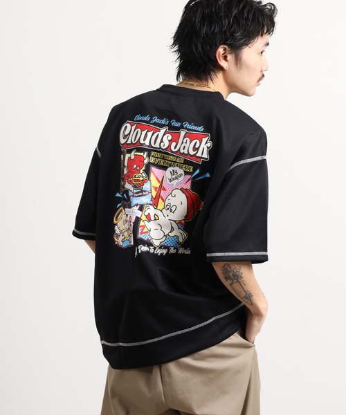 FUNALIVE(ファンアライブ)の「発泡プリント半袖Tシャツ(Tシャツ/カットソー・メンズ・ホワイト/ホワイト系1/ホワイト系2/ブラック系2/ブラック系1/ブラック・M/L)」の9枚目の写真