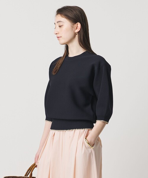 UNITED ARROWS パフスリーブ ニット ※ネイビー ソウバリ パフスリーブ ニット ‐ウォッシャブル‐＜A DAY IN THE LIFE＞