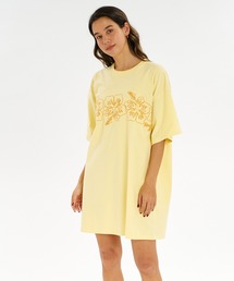 ROXY（ロキシー）の「ROXY/ロキシー ワンピース 半袖 Tシャツワンピ ハイビスカス 刺しゅう BREAK LINE DRESS RDR262639M（ワンピース）」