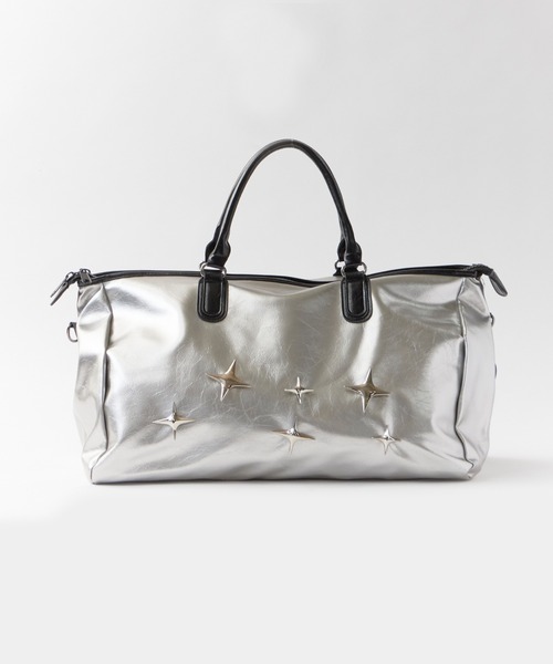 ROOPTOKYO（ループトウキョウ）の「Star-Shaped Patch with Gusset, Faux Leather 2-Way Shoulder Bag / マチ付き スター型バッチ フェイクレザー 2WAYショルダーバッグ 2026年春夏（ショルダーバッグ・レディース・ブラック/シルバー・ONE SIZE）」の2枚目の写真