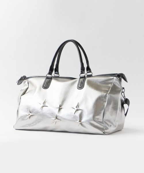 ROOPTOKYO（ループトウキョウ）の「Star-Shaped Patch with Gusset, Faux Leather 2-Way Shoulder Bag / マチ付き スター型バッチ フェイクレザー 2WAYショルダーバッグ 2026年春夏（ショルダーバッグ・レディース・ブラック/シルバー・ONE SIZE）」の4枚目の写真