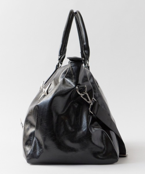 ROOPTOKYO（ループトウキョウ）の「Star-Shaped Patch with Gusset, Faux Leather 2-Way Shoulder Bag / マチ付き スター型バッチ フェイクレザー 2WAYショルダーバッグ 2026年春夏（ショルダーバッグ・レディース・ブラック/シルバー・ONE SIZE）」の8枚目の写真