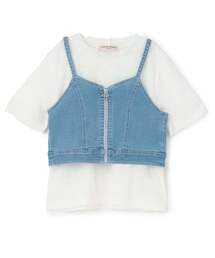 ビスチェ&amp;Tシャツセット♡ ビスチェセット tシャツ レースtシャツ」に該当するファッション通販