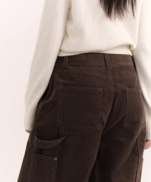 MUSINSA STANDARD WOMAN（ムシンサスタンダードウーマン）の「ウィメンズ 11W コーデュロイワイドカーペンターパンツ [ブラウン]（その他パンツ・レディース・その他・24/25/26/28/29/30/27）」の6枚目の写真