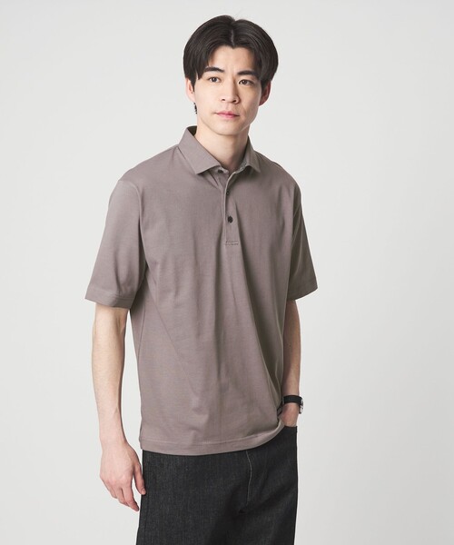 green label relaxing（グリーンレーベルリラクシング）の「【WEB限定】JUST fit デイリー ドライ カッタウェイ 半袖 ポロシャツ -吸水速乾・抗菌-（ポロシャツ・メンズ・ブラック/ホワイト/ダークグレー/モカ/ネイビー・L/S/XL/M）」の4枚目の写真