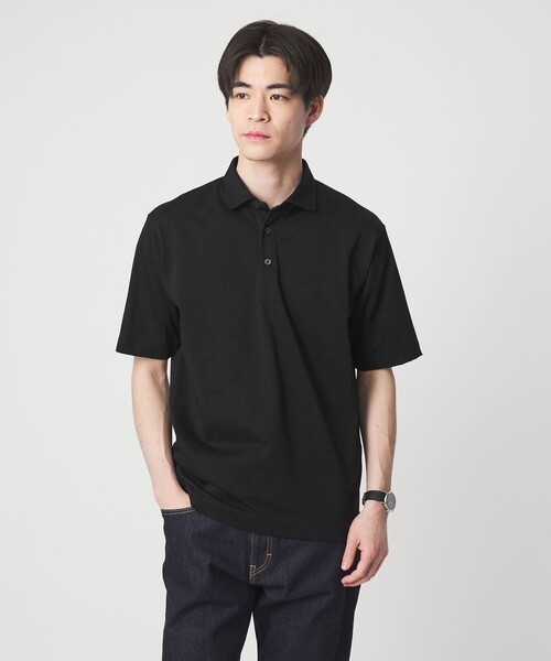 green label relaxing（グリーンレーベルリラクシング）の「【WEB限定】JUST fit デイリー ドライ カッタウェイ 半袖 ポロシャツ -吸水速乾・抗菌-（ポロシャツ・メンズ・ブラック/ホワイト/ダークグレー/モカ/ネイビー・L/S/XL/M）」の11枚目の写真