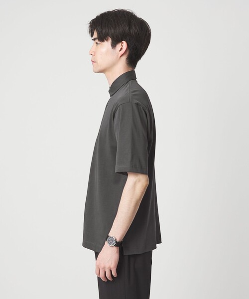 green label relaxing（グリーンレーベルリラクシング）の「【WEB限定】JUST fit デイリー ドライ カッタウェイ 半袖 ポロシャツ -吸水速乾・抗菌-（ポロシャツ・メンズ・ブラック/ホワイト/ダークグレー/モカ/ネイビー・L/S/XL/M）」の17枚目の写真