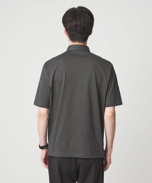 green label relaxing（グリーンレーベルリラクシング）の「【WEB限定】JUST fit デイリー ドライ カッタウェイ 半袖 ポロシャツ -吸水速乾・抗菌-（ポロシャツ・メンズ・ブラック/ホワイト/ダークグレー/モカ/ネイビー・L/S/XL/M）」の18枚目の写真