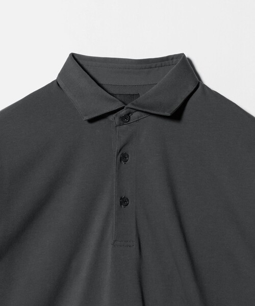 green label relaxing（グリーンレーベルリラクシング）の「【WEB限定】JUST fit デイリー ドライ カッタウェイ 半袖 ポロシャツ -吸水速乾・抗菌-（ポロシャツ・メンズ・ブラック/ホワイト/ダークグレー/モカ/ネイビー・L/S/XL/M）」の9枚目の写真