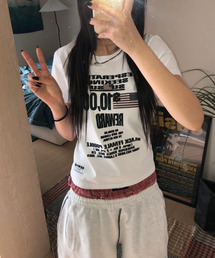 SEW-B（ソービー）の「uu セミクロップ半袖Tシャツ[ホワイト]（Tシャツ/カットソー）」