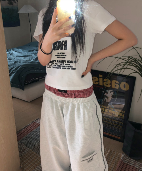 SEW-B（ソービー）の「uu セミクロップ半袖Tシャツ[ホワイト]（Tシャツ/カットソー・レディース・その他・FREE）」の5枚目の写真