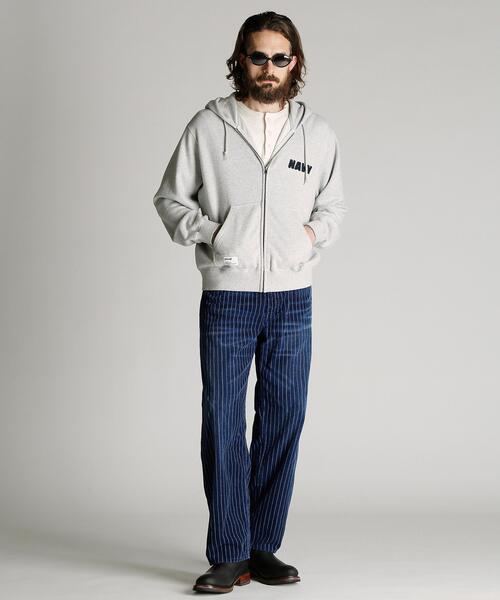 Schott（ショット）の「Schott/ショット/TOMPKINS ZIP HOODED SWEAT/トンプキンス ジップ パーカー（パーカー・メンズ・グレー/ネイビー・XL/L/M/2XL）」の7枚目の写真