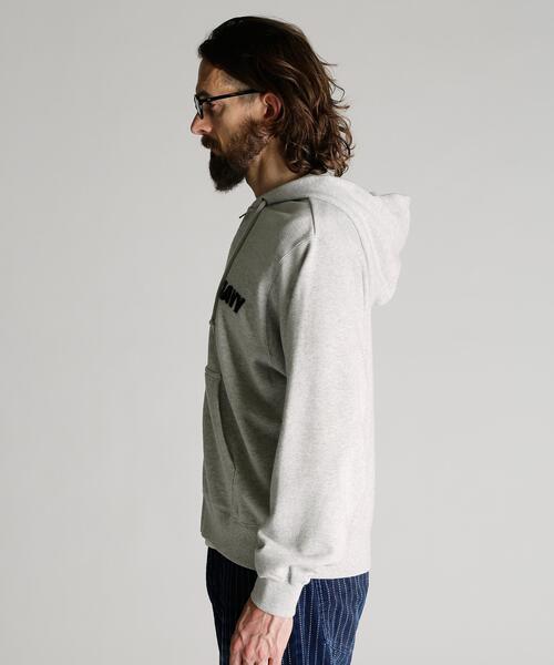 Schott（ショット）の「Schott/ショット/TOMPKINS ZIP HOODED SWEAT/トンプキンス ジップ パーカー（パーカー・メンズ・グレー/ネイビー・XL/L/M/2XL）」の8枚目の写真