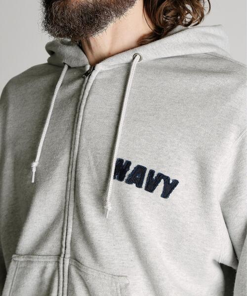 Schott（ショット）の「Schott/ショット/TOMPKINS ZIP HOODED SWEAT/トンプキンス ジップ パーカー（パーカー・メンズ・グレー/ネイビー・XL/L/M/2XL）」の10枚目の写真