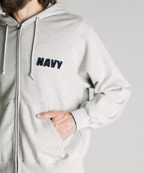 Schott（ショット）の「Schott/ショット/TOMPKINS ZIP HOODED SWEAT/トンプキンス ジップ パーカー（パーカー・メンズ・グレー/ネイビー・XL/L/M/2XL）」の11枚目の写真