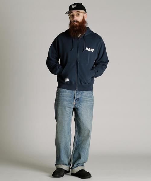 Schott（ショット）の「Schott/ショット/TOMPKINS ZIP HOODED SWEAT/トンプキンス ジップ パーカー（パーカー・メンズ・グレー/ネイビー・XL/L/M/2XL）」の16枚目の写真