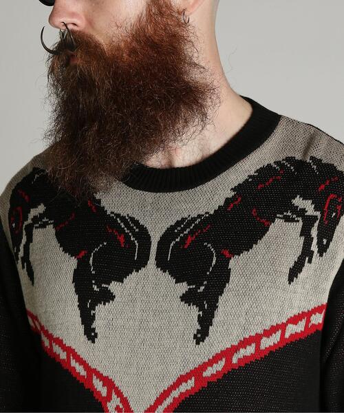 Schott（ショット）の「Schott/ショット/50'S KNIT/50's ニット（ニット/セーター・メンズ・ブラウン/ブラック・M/L/XL）」の5枚目の写真