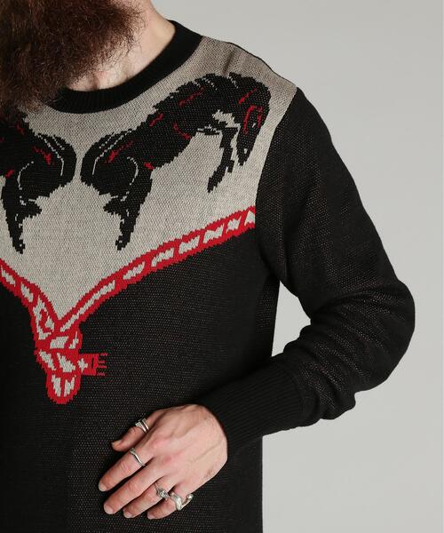 Schott（ショット）の「Schott/ショット/50'S KNIT/50's ニット（ニット/セーター・メンズ・ブラウン/ブラック・M/L/XL）」の6枚目の写真