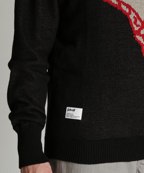 Schott（ショット）の「Schott/ショット/50'S KNIT/50's ニット（ニット/セーター・メンズ・ブラウン/ブラック・M/L/XL）」の7枚目の写真