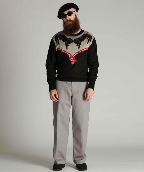 Schott（ショット）の「Schott/ショット/50'S KNIT/50's ニット（ニット/セーター・メンズ・ブラウン/ブラック・M/L/XL）」の8枚目の写真