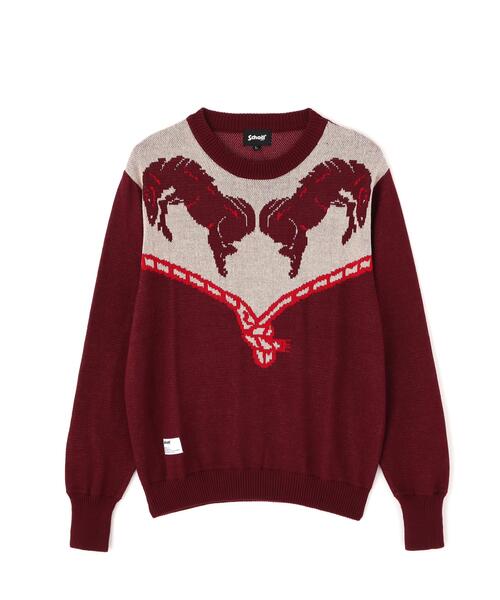 Schott（ショット）の「Schott/ショット/50'S KNIT/50's ニット（ニット/セーター・メンズ・ブラウン/ブラック・M/L/XL）」の12枚目の写真