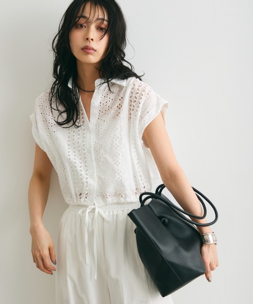 Trish(トリッシュ)の「ノットストリングポーチ付きショルダーBAG(ショルダーバッグ・レディース・ブラック/ベージュ・FREE)」の5枚目の写真