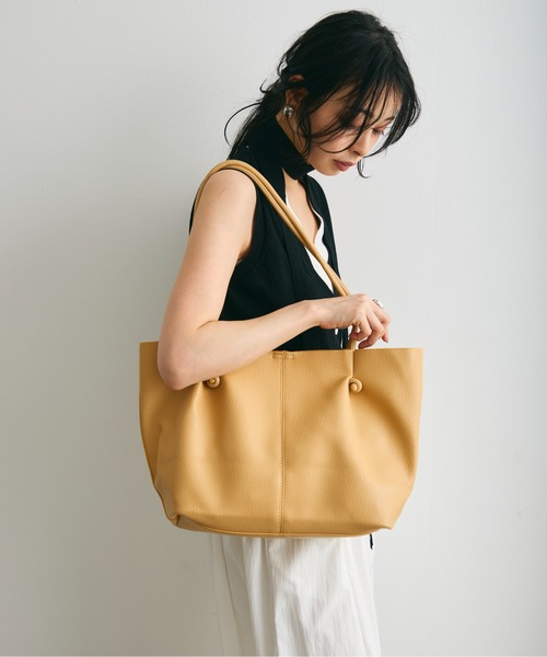 Trish(トリッシュ)の「ノットストリングポーチ付きショルダーBAG(ショルダーバッグ・レディース・ブラック/ベージュ・FREE)」の20枚目の写真
