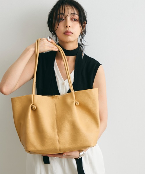 Trish(トリッシュ)の「ノットストリングポーチ付きショルダーBAG(ショルダーバッグ・レディース・ブラック/ベージュ・FREE)」の21枚目の写真