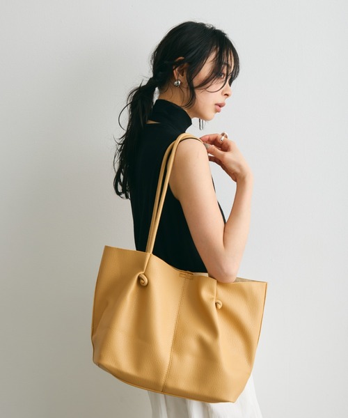 Trish(トリッシュ)の「ノットストリングポーチ付きショルダーBAG(ショルダーバッグ・レディース・ブラック/ベージュ・FREE)」の19枚目の写真