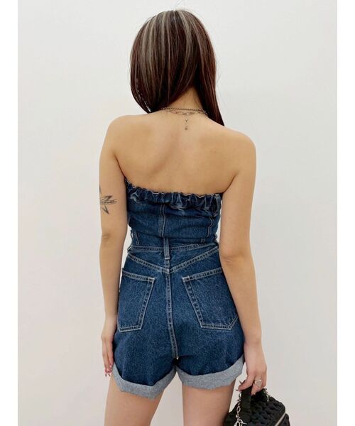 EVRIS（エヴリス）の「デニムベアロンパース　夏服（ワンピース・レディース・ライトブルー/インディゴブルー・MEDIUM/SMALL）」の19枚目の写真