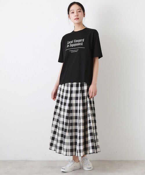 Dessin(デッサン)の「【洗える】オーガニックコットンロゴTシャツ(Tシャツ/カットソー・レディース・チャコールグレー/ブラック/ホワイト系6/ホワイト・03/02/01)」の15枚目の写真